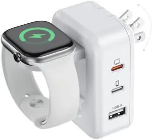 100W 4in1 Charger with Apple Watch Charging, Fast USB C Charger Block Dual Foldable Travel Essentials for iPhone 17/16/15 Series, iPad, MacBook Pro/Air, iWatch 100W 4in1 Charger with Apple Watch Charging, Fast USB C Charger Block Dual Foldable Travel Essentials for iPhone 17/16/15 Series, iPad, MacBook Pro/Air, iWatch