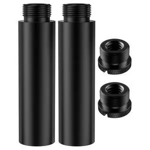 Mic Stand Extension Tube 2 Pcs 5/8" Thread Microphone Extender Kit Mic Stand Extension Tube 2 Pcs 5/8" Thread Microphone Extender Kit