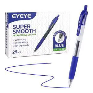 G-103 Retractable Gel Pens 0.7mm, 25 Pack 0.7 mm Blue Ink Medium Point Ballpoint Pen Quick Drying, Pen Fine Point Smooth Writing Pens for for Office School Supplies G-103 Retractable Gel Pens 0.7mm, 25 Pack 0.7 mm Blue Ink Medium Point Ballpoint Pen Quick Drying, Pen Fine Point Smooth Writing Pens for for Office School Supplies