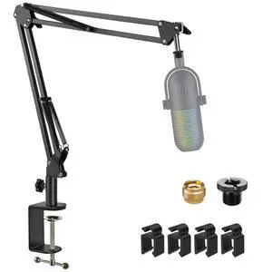 Adjustable Seiren Mic Boom Arm, Mic Stand Compatible with Razer Seiren X Mini V2 V3 USB Streaming Microphone for Recording, Gaming, Podcast Adjustable Seiren Mic Boom Arm, Mic Stand Compatible with Razer Seiren X Mini V2 V3 USB Streaming Microphone for Recording, Gaming, Podcast