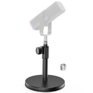 Mic Stand Desk, Adjustable Desktop Microphone Stand Studio Table Mic Stand for Desk Mic Holder with 3/8" to 5/8" Screw for Blue Yeti HyperX QuadCast SoloCast Snowball Fifine and Other Mics Mic Stand Desk, Adjustable Desktop Microphone Stand Studio Table Mic Stand for Desk Mic Holder with 3/8" to 5/8" Screw for Blue Yeti HyperX QuadCast SoloCast Snowball Fifine and Other Mics