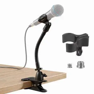 Microphone Stand With Desk Clamp,360°Rotating Base,8"Gooseneck Arm Microphone Stand With Desk Clamp,360°Rotating Base,8"Gooseneck Arm
