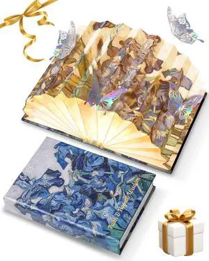 Book Shaped Light, Mothers Day Gifts BookLamp for Book Lovers Gifts,Van Gogh Iris Design Foldable Lamp Perfect for Bedside Night Light, Bookshelf Decor, Home Desk, Ideal Gifts for Birthday Book Shaped Light, Mothers Day Gifts BookLamp for Book Lovers Gifts,Van Gogh Iris Design Foldable Lamp Perfect for Bedside Night Light, Bookshelf Decor, Home Desk, Ideal Gifts for Birthday