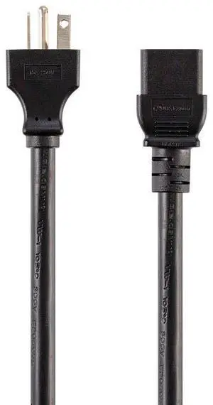 Heavy Duty Power Cord - NEMA 6-20P to IEC 60320 C19, 20 Amp, 5000 Watt, 250 Volt, 12AWG, 6 Feet, Black Heavy Duty Power Cord - NEMA 6-20P to IEC 60320 C19, 20 Amp, 5000 Watt, 250 Volt, 12AWG, 6 Feet, Black