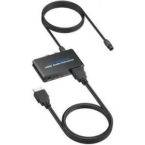 192KHz eARC/ARC Audio Extractor - Optical/RCA/3.5mm Output, Connect New TVs to Speakers, Amplifiers, Soundbars,Headphones for Home Theater,Dolby Digital DTS & 5.1 Surround Support 192KHz eARC/ARC Audio Extractor - Optical/RCA/3.5mm Output, Connect New TVs to Speakers, Amplifiers, Soundbars,Headphones for Home Theater,Dolby Digital DTS & 5.1 Surround Support