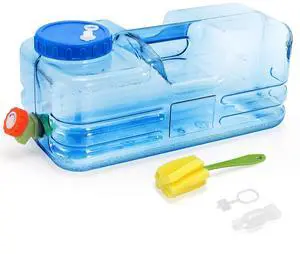 Camping Water Container, 2.6 Gallon Portable Water Jug with Spigot, Thick Water Dispenser Brick with Wide Filler Opening for Hiking, Picnic, Vehicle, Outdoor, Emergency, Hurricane Supplies Camping Water Container, 2.6 Gallon Portable Water Jug with Spigot, Thick Water Dispenser Brick with Wide Filler Opening for Hiking, Picnic, Vehicle, Outdoor, Emergency, Hurricane Supplies