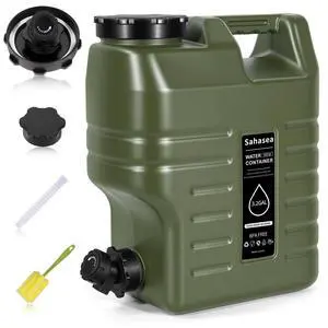 3.2 Gallon Water Jug, Portable Camping Water Jug Dispenser with Spigot, Leak-Proof Water Storage Containers for Camping, Outdoor, Hiking, Picnic, RV, BPA Free Emergency Water Tank, Green 3.2 Gallon Water Jug, Portable Camping Water Jug Dispenser with Spigot, Leak-Proof Water Storage Containers for Camping, Outdoor, Hiking, Picnic, RV, BPA Free Emergency Water Tank, Green