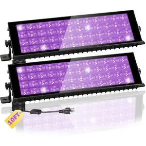 120W Black Light, LED Blacklight Bar with 10ft Cord, Glow in The Dark, for Glow Party, Neon Decoration, Body Paint, Fluorescent Poster, Birthday, Halloween, Bedroom(2 Pack) 120W Black Light, LED Blacklight Bar with 10ft Cord, Glow in The Dark, for Glow Party, Neon Decoration, Body Paint, Fluorescent Poster, Birthday, Halloween, Bedroom(2 Pack)