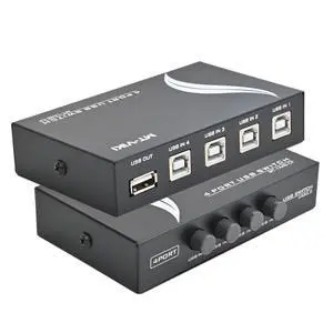 4 Port USB 2.0 Sharing Manual Switch Box Hub 4 PCS Share Switcher 1 USB Device for Printer Scanner Camera Keyboard (4 Port) 4 Port USB 2.0 Sharing Manual Switch Box Hub 4 PCS Share Switcher 1 USB Device for Printer Scanner Camera Keyboard (4 Port)