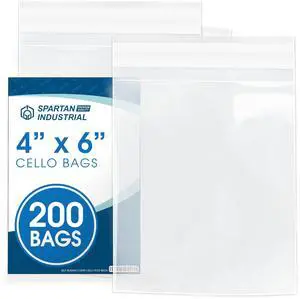 4" X 6" Self-Sealing Cellophane Bags (200 Count) 4X6 Clear Cookie Bags 4" X 6" Self-Sealing Cellophane Bags (200 Count) 4X6 Clear Cookie Bags