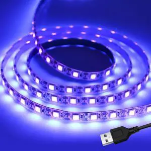 UV Black Led Strip Lights 6.56FT 395nm-405nm 5V USB Waterproof UV Black Led Strip Lights 6.56FT 395nm-405nm 5V USB Waterproof