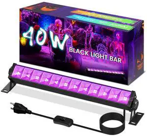 40W LED Black Light Bar, Black Lights with Switch+6ft Cord, 1 Pack 40W LED Black Light Bar, Black Lights with Switch+6ft Cord, 1 Pack