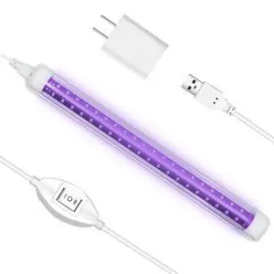 LED Black Light, 10W USB Compatible UV LED Blacklight Tube for Blacklight Bulb Replacement, Glow in the Dark, Halloween, Posters, Blacklight Parties, Fluorescent Glow LED Black Light, 10W USB Compatible UV LED Blacklight Tube for Blacklight Bulb Replacement, Glow in the Dark, Halloween, Posters, Blacklight Parties, Fluorescent Glow