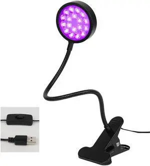 UV Light Gooseneck Curing Lamp, 5W, USB 1.5m Ultraviolet Lamp, 395nm UV Light Gooseneck Curing Lamp, 5W, USB 1.5m Ultraviolet Lamp, 395nm