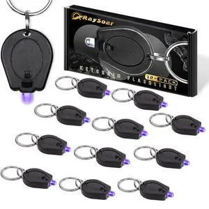 12 Pack Mini UV LED Keychain Flashlight, 395nm Ultra Violet Flashlight, UV Keychain Flashlight, Keychain Light Black Light for Detections 12 Pack Mini UV LED Keychain Flashlight, 395nm Ultra Violet Flashlight, UV Keychain Flashlight, Keychain Light Black Light for Detections