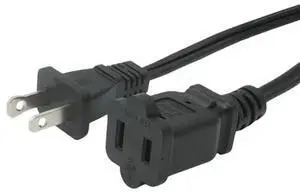 3 FT Short 2 Prong Extension Cords, Indoor Small Power Cable 3 FT Short 2 Prong Extension Cords, Indoor Small Power Cable