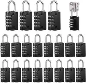 20 Pcs 4 Digit Combination Lock, Small Combo Padlock Black Locker Locks Outdoor Combination Lock Weatherproof Resettable Padlocks for Lockers Door, House, Gym, Toolbox, Gate, Fence 20 Pcs 4 Digit Combination Lock, Small Combo Padlock Black Locker Locks Outdoor Combination Lock Weatherproof Resettable Padlocks for Lockers Door, House, Gym, Toolbox, Gate, Fence