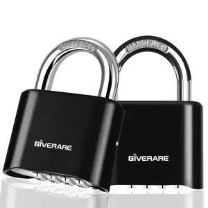 2 Pack 4-Digit Combination Lock, Heavy Duty Padlock Metal, Outdoor Alloy Locks with Hardened Steel Shackle, High Security Weatherproof Large Padlocks for Gym, School,Locker,Fence,Gate,Hasp,Case-Black 2 Pack 4-Digit Combination Lock, Heavy Duty Padlock Metal, Outdoor Alloy Locks with Hardened Steel Shackle, High Security Weatherproof Large Padlocks for Gym, School,Locker,Fence,Gate,Hasp,Case-Black