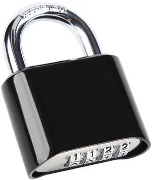 1Pack Padlocks Combination Lock Outdoor, 4 Digit Combination PadlockBlack 1Pack Padlocks Combination Lock Outdoor, 4 Digit Combination PadlockBlack