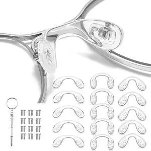15 pcs,3 sizes Eyeglasses Nose Pads,U Shaped Eyeglasses Nose Pads Screw-in eyeglass nose piece soft silicone nose pad for Eye Glasses Sunglass Eyewear 15 pcs,3 sizes Eyeglasses Nose Pads,U Shaped Eyeglasses Nose Pads Screw-in eyeglass nose piece soft silicone nose pad for Eye Glasses Sunglass Eyewear
