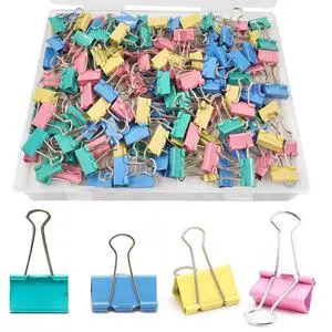 120 Pcs Small Binder Clips Assorted Colored, 0.75in/19mm Mini Binder Paper Clips, Paper Clamps for Office Supplies, Home, School,Business Document Organizing (Blue, Pink, Yellow, Green) 120 Pcs Small Binder Clips Assorted Colored, 0.75in/19mm Mini Binder Paper Clips, Paper Clamps for Office Supplies, Home, School,Business Document Organizing (Blue, Pink, Yellow, Green)