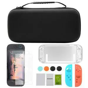 12 in 1 Protection Accessories Kit for Nintendo Switch 2 2025 Model - Carrying Case, Tempered Glass Screen Protector, Crystal Case, Silicone Grip Cover & Thumb Grip Caps | Full Protection Bundle 12 in 1 Protection Accessories Kit for Nintendo Switch 2 2025 Model - Carrying Case, Tempered Glass Screen Protector, Crystal Case, Silicone Grip Cover & Thumb Grip Caps | Full Protection Bundle