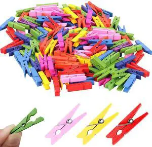 1.35 Inch Mini Clothes Pins for Photo,100 pcs Colorful Small Clothes pins,Mini Photo Clips Ideal for Crafts, Decorations and DIY Project 1.35 Inch Mini Clothes Pins for Photo,100 pcs Colorful Small Clothes pins,Mini Photo Clips Ideal for Crafts, Decorations and DIY Project