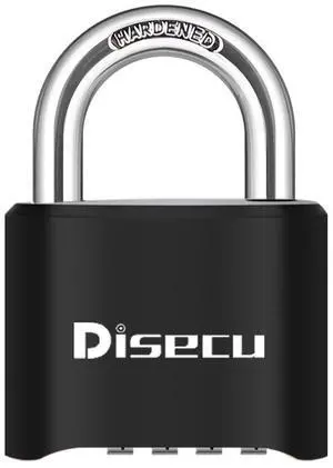 1 Pack disecu Heavy Duty 4 Digit Combination Lock, Outdoor Waterproof Padlock for School Gym Locker, Storage Unit, Fence, Gate, Toolbox (Black) 1 Pack disecu Heavy Duty 4 Digit Combination Lock, Outdoor Waterproof Padlock for School Gym Locker, Storage Unit, Fence, Gate, Toolbox (Black)