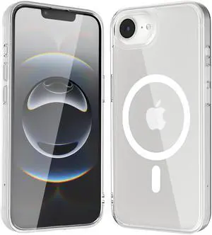 for iPhone 16e Case, Crystal Clear Anti Yellow, 2mm Shockproof Magnetic Case with Tactile Buttons, Military Grade Drop Protection, Compatible with Magsafe (for 6.1") for iPhone 16e Case, Crystal Clear Anti Yellow, 2mm Shockproof Magnetic Case with Tactile Buttons, Military Grade Drop Protection, Compatible with Magsafe (for 6.1")