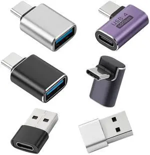6 Pack USB Adapter, USB Male to C Female OTG Adapter Type C Adapters Compatible with Most Electronic Products Cell Phone Laptops Tablets Charging Data Transfer (Black, Silver, Purple) 6 Pack USB Adapter, USB Male to C Female OTG Adapter Type C Adapters Compatible with Most Electronic Products Cell Phone Laptops Tablets Charging Data Transfer (Black, Silver, Purple)