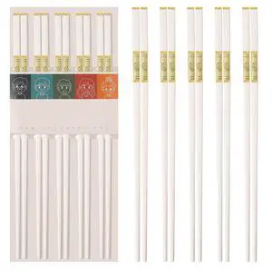 5 Pairs Chopsticks-Reusable Chopsticks Dishwasher Safe, 9.96 inch/25.3cm Matte Non-Slip Fiberglass Chop Sticks, Chinese/Japanese Korean Chop Stick Gift, White 5 Pairs Chopsticks-Reusable Chopsticks Dishwasher Safe, 9.96 inch/25.3cm Matte Non-Slip Fiberglass Chop Sticks, Chinese/Japanese Korean Chop Stick Gift, White