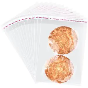 300 Pcs Cellophane bags 5×7" Clear Self Sealing Cookie Bags Plastic Cello Bags for Favors, Bakery Supplies, Gifts, Candy, Chocolate Chip Cookies, Brownies 300 Pcs Cellophane bags 5×7" Clear Self Sealing Cookie Bags Plastic Cello Bags for Favors, Bakery Supplies, Gifts, Candy, Chocolate Chip Cookies, Brownies