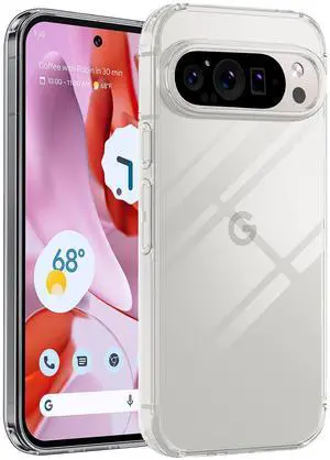 for Google Pixel 9 Pro XL Slim Case, Rugged Anti-Drop Shockproof Scratch Protective Thin Transparent Cell Phone Cover-Crystal Clear for Google Pixel 9 Pro XL Slim Case, Rugged Anti-Drop Shockproof Scratch Protective Thin Transparent Cell Phone Cover-Crystal Clear