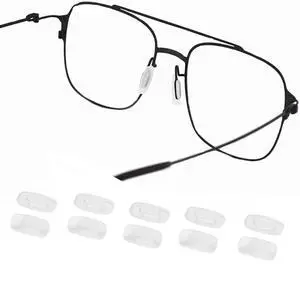 Eyeglass Nose Pads 5 Pairs Push in Soft Silicone Replacement Rectangle Push Slide Slip in Silicone Nosepads for Eye Glasses Eyeglasses Sunglasses, Clear, M size Eyeglass Nose Pads 5 Pairs Push in Soft Silicone Replacement Rectangle Push Slide Slip in Silicone Nosepads for Eye Glasses Eyeglasses Sunglasses, Clear, M size