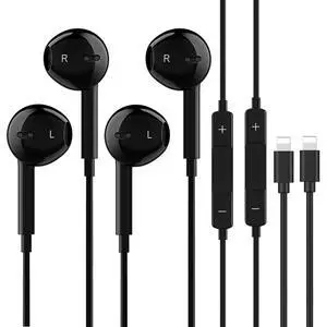 iPhone Wired Earbuds 2 Pack with Microphone and Volume Control, in-Ear iPhone Wired Earbuds 2 Pack with Microphone and Volume Control, in-Ear