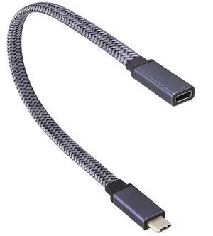 Braided USB 3.1 Type c to Type C Connector Cable 60W&3A Short Type C 3.1 USB Male to Female Extension Cable Supports Charging,Data,Audio,Video Cable for Laptop&Tablet&Mobile Phone.(0.3M-M/F) Braided USB 3.1 Type c to Type C Connector Cable 60W&3A Short Type C 3.1 USB Male to Female Extension Cable Supports Charging,Data,Audio,Video Cable for Laptop&Tablet&Mobile Phone.(0.3M-M/F)
