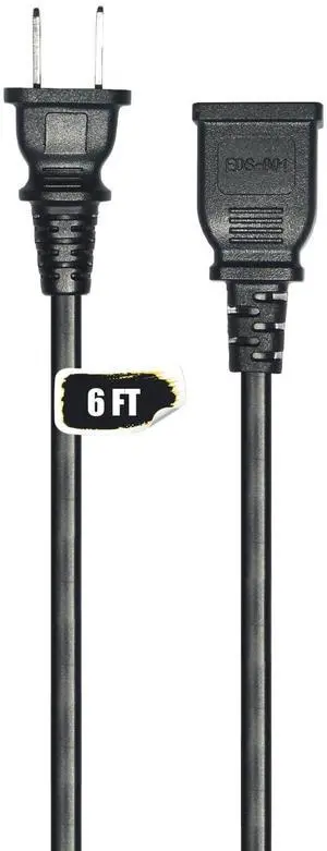 Small Extension Cord 6ft 2 Prong Thin Extension Cord with Single Plug Ideal for Christmas Lights,Halloween Decorations, Lamps,TV Power Cord Indoor/Outdoor Use-Black Small Extension Cord 6ft 2 Prong Thin Extension Cord with Single Plug Ideal for Christmas Lights,Halloween Decorations, Lamps,TV Power Cord Indoor/Outdoor Use-Black