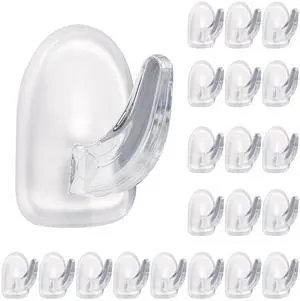 20 PCS Clear Adhesive Hooks for Hanging, Plastic Small Acrylic Sticky Wall Hooks with Non Marking Sticker for Home Kitchen Bathroom Bedroom Office 20 PCS Clear Adhesive Hooks for Hanging, Plastic Small Acrylic Sticky Wall Hooks with Non Marking Sticker for Home Kitchen Bathroom Bedroom Office