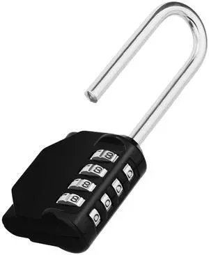 Long Shackle Padlock, 4.53" Height, 2.62" Shackle Height (Black) Long Shackle Padlock, 4.53" Height, 2.62" Shackle Height (Black)