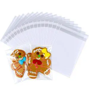 4x6 in Small Clear Cellophane Treat Bags, Self-Sealing, 100 Pcs 4x6 in Small Clear Cellophane Treat Bags, Self-Sealing, 100 Pcs
