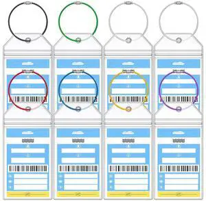NCL Cruise Luggage Tag Holders, Zip Seal Clear Cruise Ships Luggage Tags Holder with Steel Loops Fit for Norwegian NCL Cruise Line Ship & Itineraries Tags in 2024 & 2025 (8 Pcs with 7 Colors Ring) NCL Cruise Luggage Tag Holders, Zip Seal Clear Cruise Ships Luggage Tags Holder with Steel Loops Fit for Norwegian NCL Cruise Line Ship & Itineraries Tags in 2024 & 2025 (8 Pcs with 7 Colors Ring)