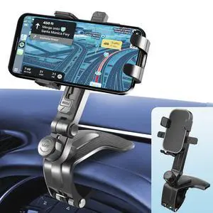 Universal Car Phone Holder Mount, 2026 Upgrade 360 Degree Rotation Multifunctional Phone Clip Design, Dashboard Cell Phone Stand for 4 to 7" Smartphones (Black) Universal Car Phone Holder Mount, 2026 Upgrade 360 Degree Rotation Multifunctional Phone Clip Design, Dashboard Cell Phone Stand for 4 to 7" Smartphones (Black)