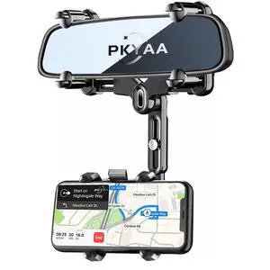 Rearview Mirror Phone Holder for Car, 360° Rotating Rear View Mount with Adjustable Arm Length, Upgraded Four Corners Fixed Anti-Shake Multifunctional Design for All Smartphones Rearview Mirror Phone Holder for Car, 360° Rotating Rear View Mount with Adjustable Arm Length, Upgraded Four Corners Fixed Anti-Shake Multifunctional Design for All Smartphones