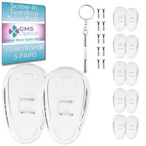 Nose Pads Teardrop 11mm Small 5 Pairs Nose Pads for Glasses Nose Pads Teardrop 11mm Small 5 Pairs Nose Pads for Glasses