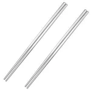 2 Pairs Titanium Chopsticks, Pure Titanium Metal Chopsticks, Ultralight and Reusable Chopstick, Durable Dishwasher Safe Eco-Friendly, for Camping Home Travel, Silver, 9 inch 2 Pairs Titanium Chopsticks, Pure Titanium Metal Chopsticks, Ultralight and Reusable Chopstick, Durable Dishwasher Safe Eco-Friendly, for Camping Home Travel, Silver, 9 inch