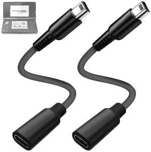 2 Pack USB-C Charger Braided Cable Adapter for 3DS/3DS XL/3DS LL/2DS/DSi/DSi XL/2DS XL/New 2DS LL, Portable Type-C Charging Cable Plug Charger Converter Accessory 2 Pack USB-C Charger Braided Cable Adapter for 3DS/3DS XL/3DS LL/2DS/DSi/DSi XL/2DS XL/New 2DS LL, Portable Type-C Charging Cable Plug Charger Converter Accessory