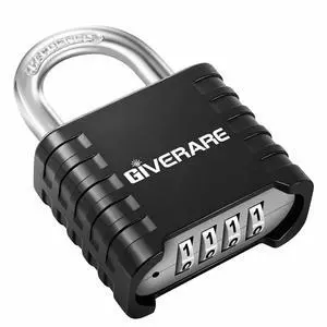 Heavy Duty Combination Padlock 4-Digit, Large Outdoor Lock Metal, Alloy Locks with Hardened Steel Shackle, High Security Weatherproof Padlocks for Gym, School, Locker, Fence, Gate, Hasp, Case-Black Heavy Duty Combination Padlock 4-Digit, Large Outdoor Lock Metal, Alloy Locks with Hardened Steel Shackle, High Security Weatherproof Padlocks for Gym, School, Locker, Fence, Gate, Hasp, Case-Black