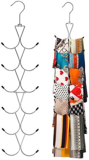 Scarf Hanger 12 Storages,Scarf Organizer with 360 Swivel Hook,Legging Organizer for Closet,Closet Organizer for Scarves, Shawl,Belt,Purse & Baseball Cap Scarf Hanger 12 Storages,Scarf Organizer with 360 Swivel Hook,Legging Organizer for Closet,Closet Organizer for Scarves, Shawl,Belt,Purse & Baseball Cap