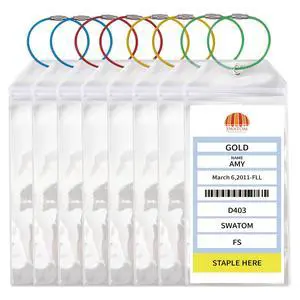 Cruise Luggage Tags Holder for Carnival, NCL, Princess & MSC 8 Pack Waterproof Clear Cruise Luggage for Suitcases Bag Tags 2025 & 2026 Cruise Ships Essential Cruise Luggage Tags Holder for Carnival, NCL, Princess & MSC 8 Pack Waterproof Clear Cruise Luggage for Suitcases Bag Tags 2025 & 2026 Cruise Ships Essential