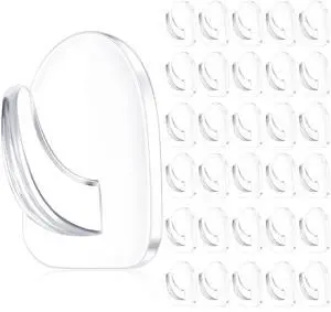 30 Pieces Clear Adhesive Wall Hooks for Hanging, Transparent Reusable Seamless Hooks Small Acrylic Sticky Hangers with Non Marking Sticker for Kitchen Bathroom Bedroom Office 30 Pieces Clear Adhesive Wall Hooks for Hanging, Transparent Reusable Seamless Hooks Small Acrylic Sticky Hangers with Non Marking Sticker for Kitchen Bathroom Bedroom Office